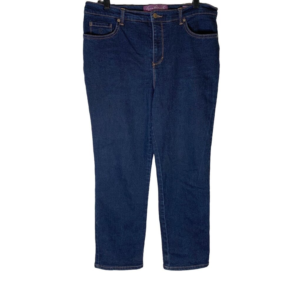 Gloria Vanderbilt Amanda High Rise Stretch Skinny Blue Denim Jeans Size 12S
